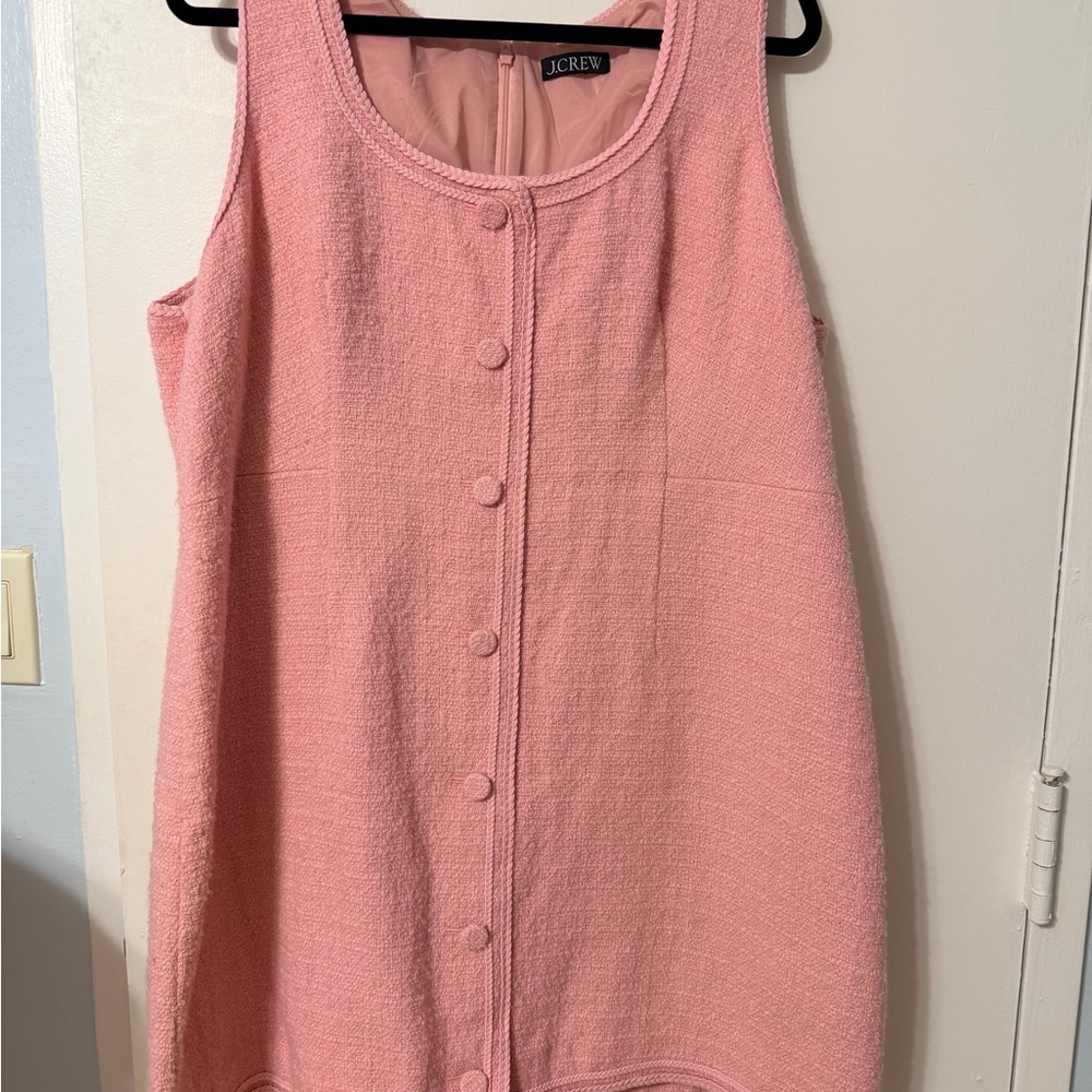 J. Crew Tweed Pink Mini Dress